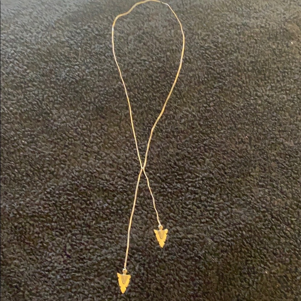 Laso style necklace with Indian head charms